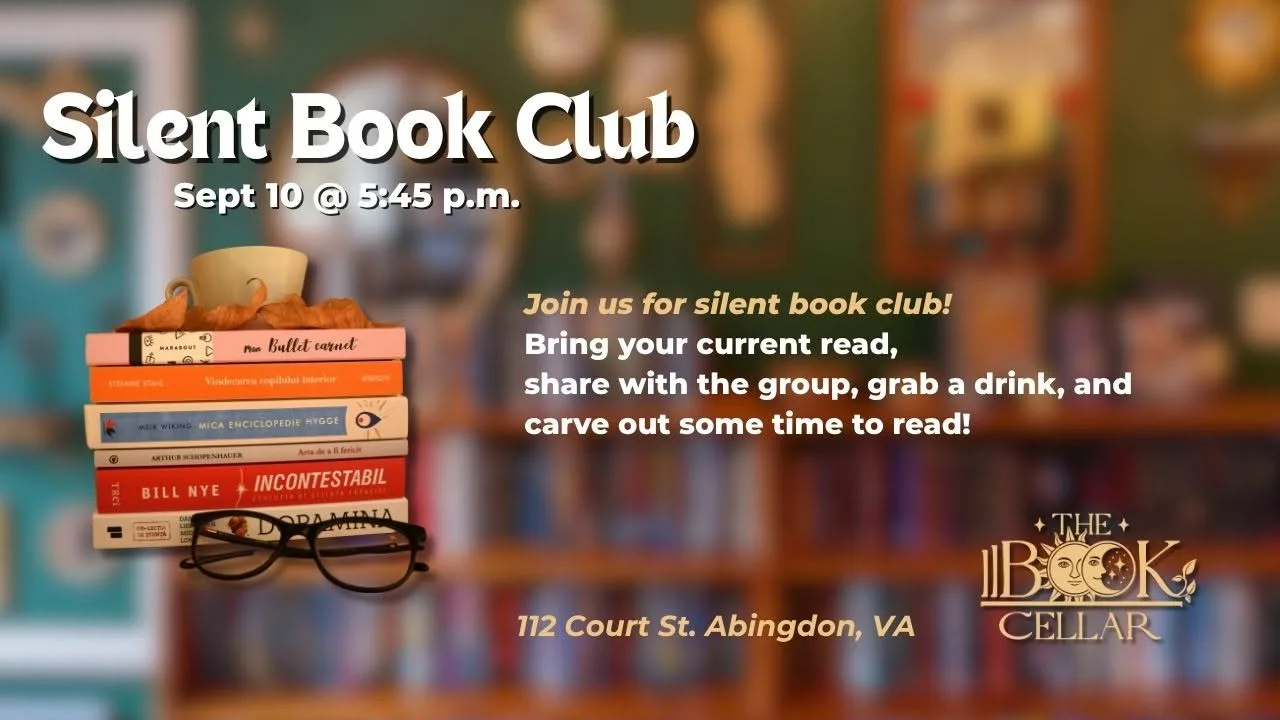 Silent Book Club Flyer September 10th at 5-45 pm